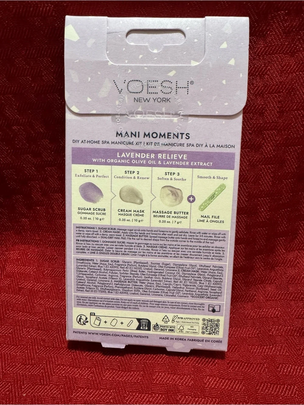 VOESH Pedi In A Box Coco Colada Oasis and 3 pack of assorted Mani moments.